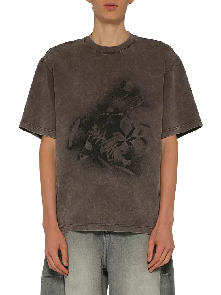 FENG CHEN WANG Spray Painted Plant T-shirt