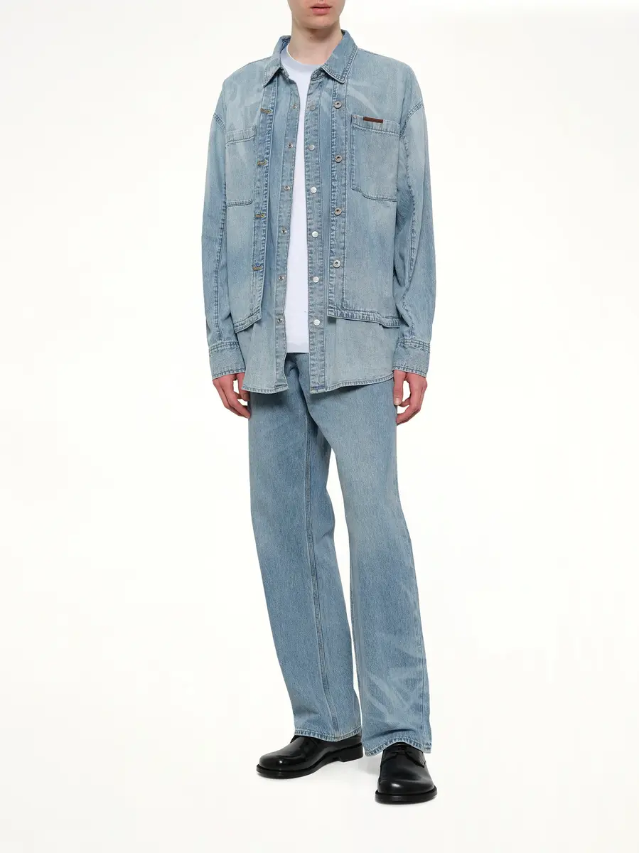 FENG CHEN WANG Fcw x Lee Denim Shirt in Light Shade | Thumbnail 4