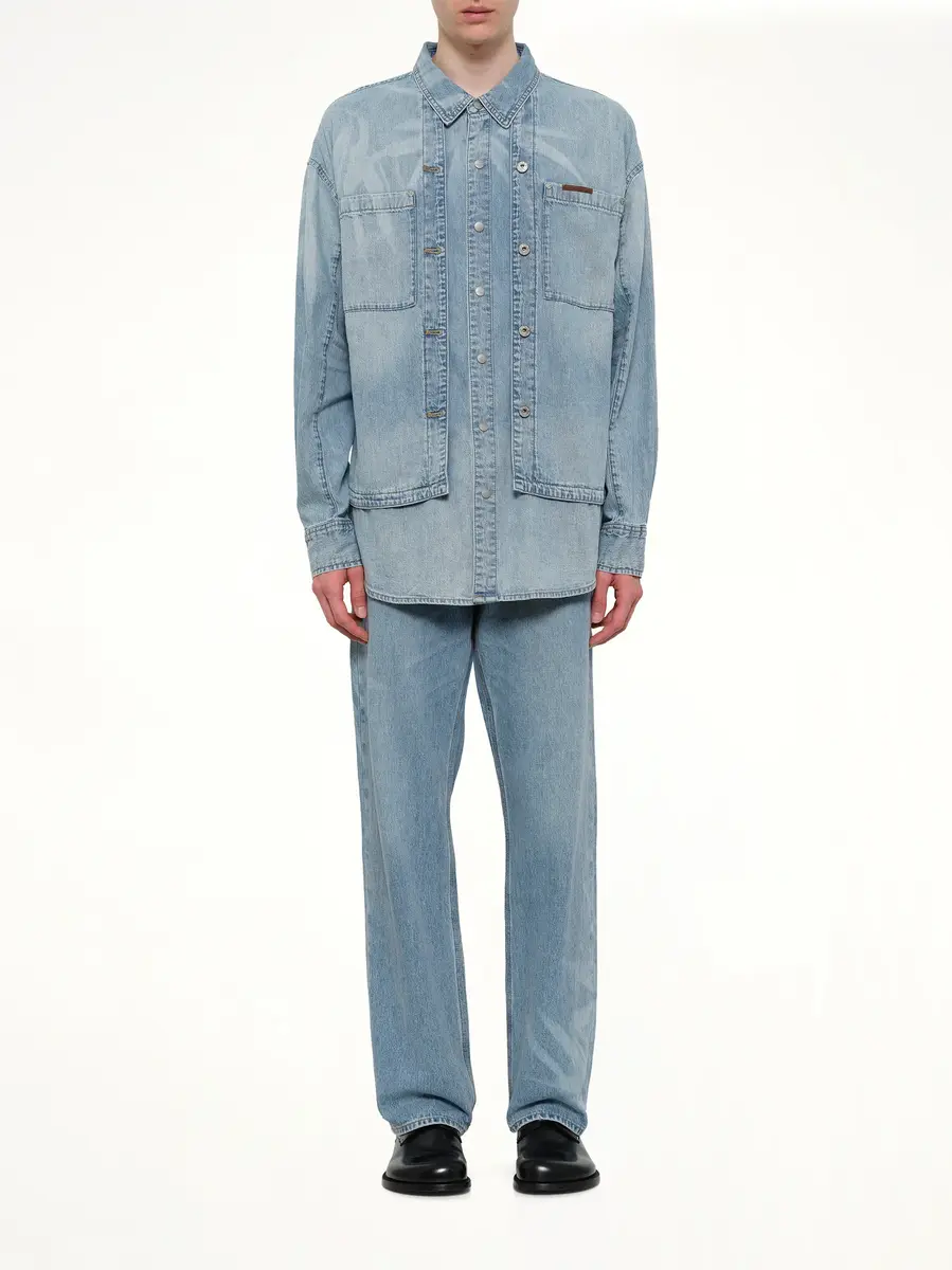 FENG CHEN WANG Fcw x Lee Denim Shirt in Light Shade | Thumbnail 7
