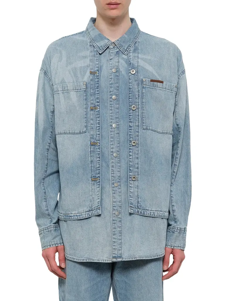 FENG CHEN WANG Fcw x Lee Denim Shirt in Light Shade