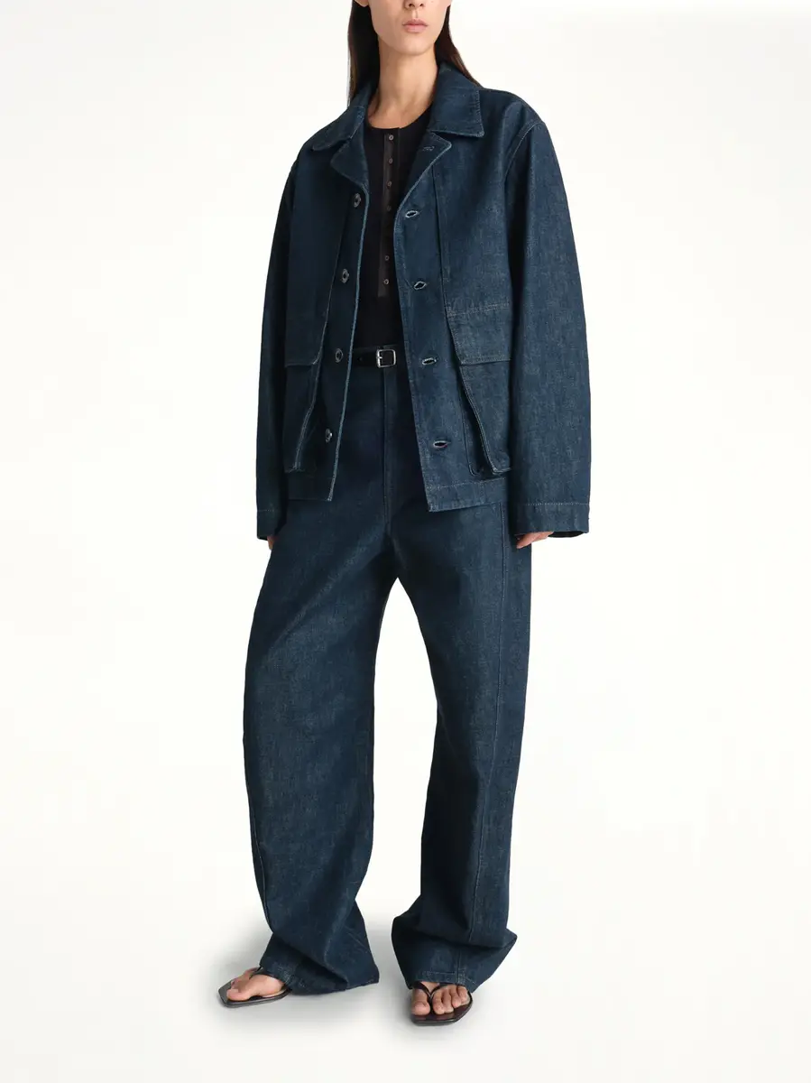 Lemaire Boxy Heavy Jacket in Denim Indigo | Thumbnail 4 Lemaire Boxy Heavy Jacket in Denim Indigo | Thumbnail 4