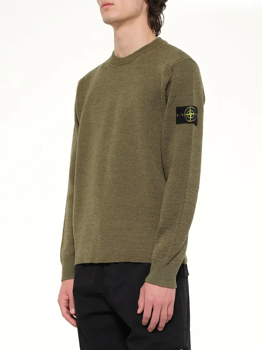 Stone Island 5100015 Crew Neck in Military Green | Thumbnail 3 Stone Island 5100015 Crew Neck in Military Green | Thumbnail 3