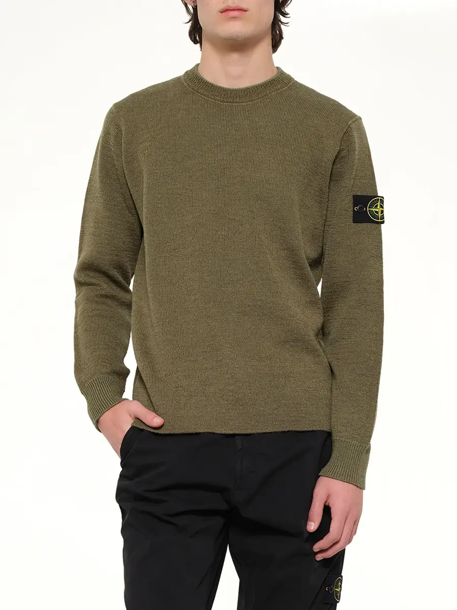 Stone Island 5100015 Crew Neck in Military Green | Thumbnail 6 Stone Island 5100015 Crew Neck in Military Green | Thumbnail 6