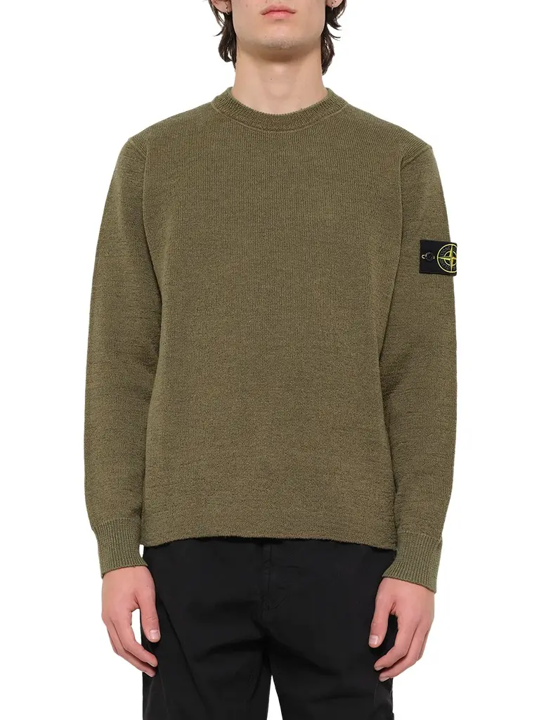 Stone Island 5100015 Crew Neck in Military Green