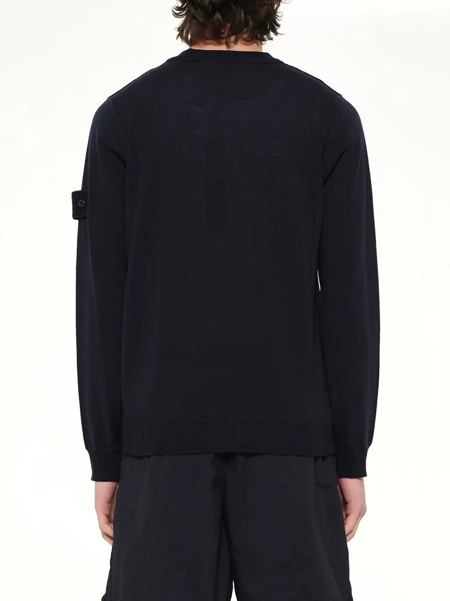 Stone Island 5100074 Crew Neck in Navy Blue | Thumbnail 5 Stone Island 5100074 Crew Neck in Navy Blue | Thumbnail 5
