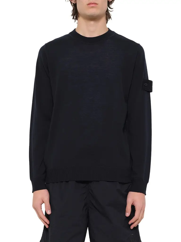 Stone Island 5100074 Crew Neck in Navy Blue