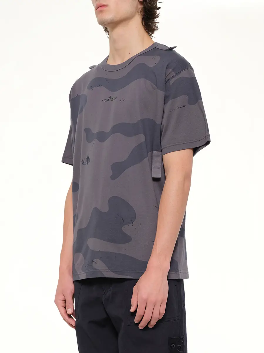 Stone Island 2100016 SS T-shirt in Blue Grey | Thumbnail 3 Stone Island 2100016 SS T-shirt in Blue Grey | Thumbnail 3