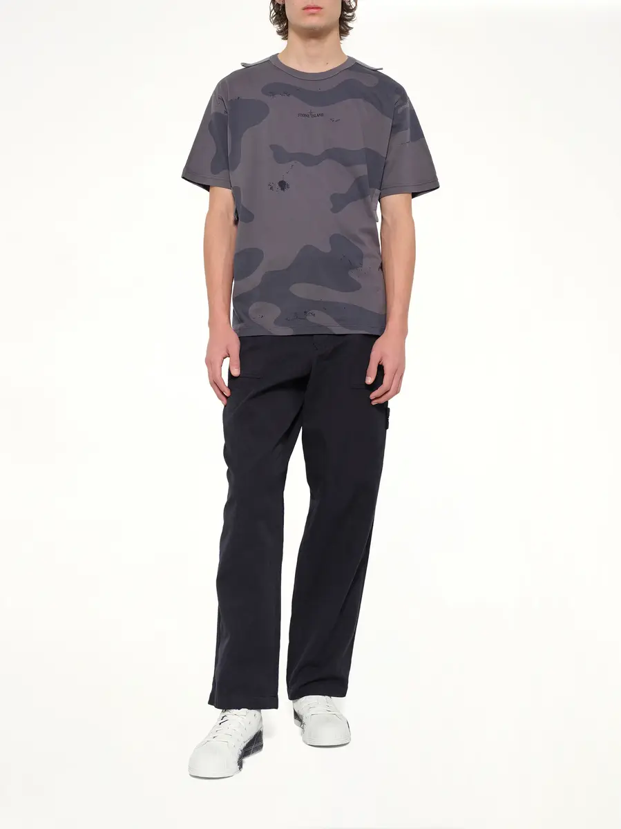 Stone Island 2100016 SS T-shirt in Blue Grey | Thumbnail 4 Stone Island 2100016 SS T-shirt in Blue Grey | Thumbnail 4
