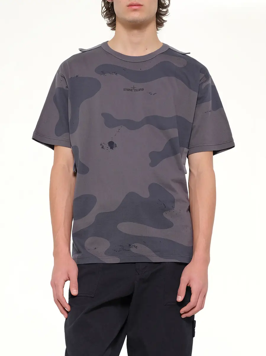 Stone Island 2100016 SS T-shirt in Blue Grey | Thumbnail 6 Stone Island 2100016 SS T-shirt in Blue Grey | Thumbnail 6