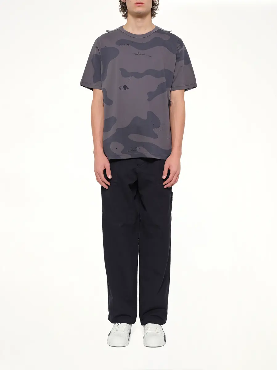 Stone Island 2100016 SS T-shirt in Blue Grey | Thumbnail 7 Stone Island 2100016 SS T-shirt in Blue Grey | Thumbnail 7