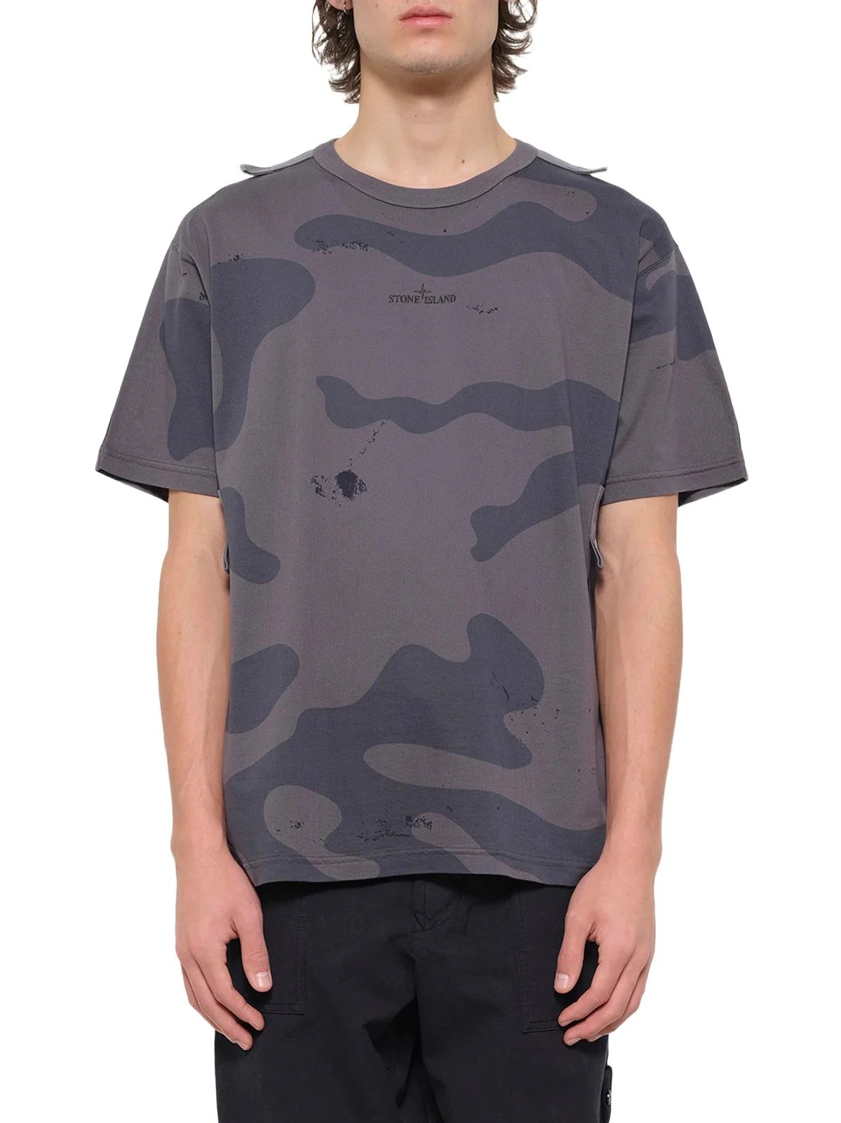 Stone Island 2100016 SS T-shirt in Blue Grey