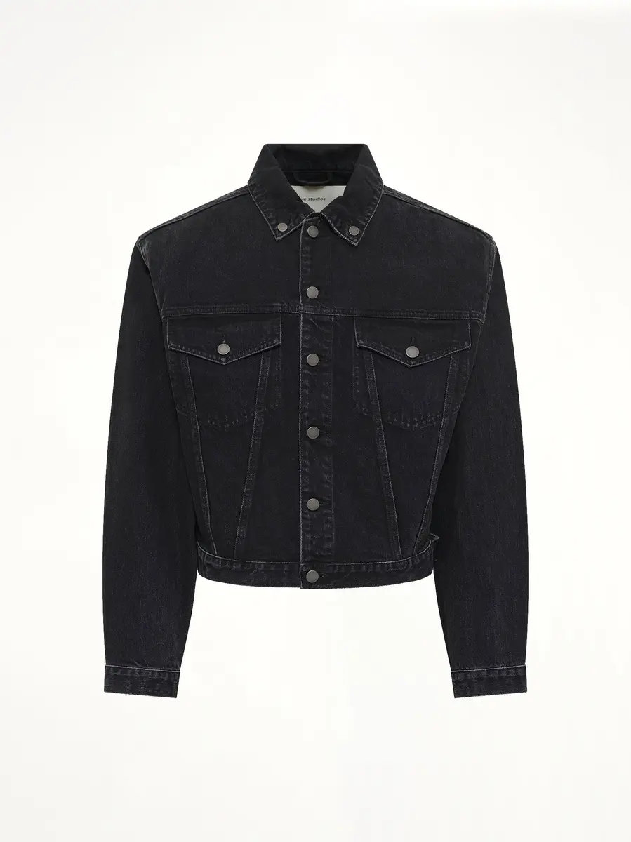 Entire Studios Shrunken Denim Jacket in Magnetite | Thumbnail 2 Entire Studios Shrunken Denim Jacket in Magnetite | Thumbnail 2