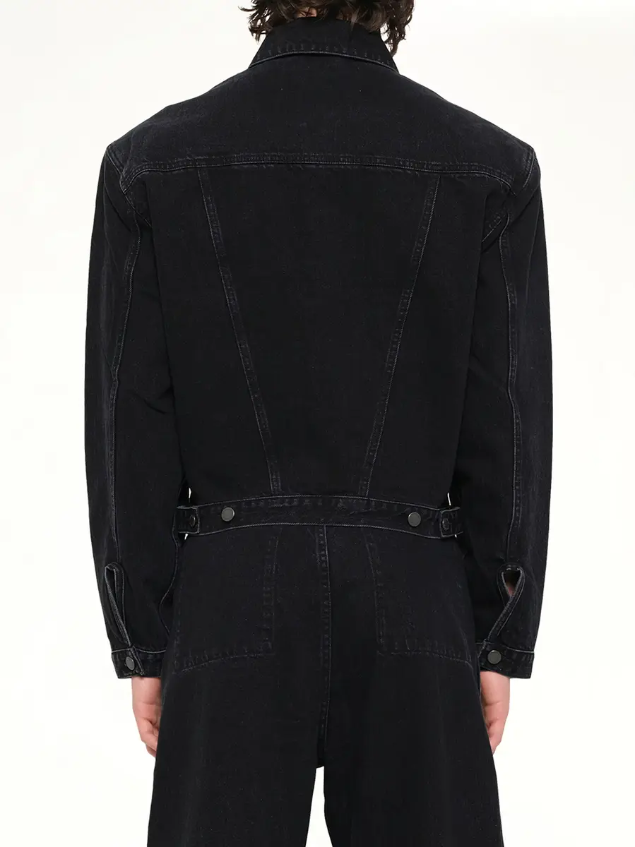 Entire Studios Shrunken Denim Jacket in Magnetite | Thumbnail 5 Entire Studios Shrunken Denim Jacket in Magnetite | Thumbnail 5