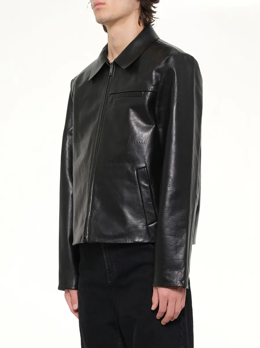 Entire Studios Cowhide Jacket in Black Leather | Thumbnail 3 Entire Studios Cowhide Jacket in Black Leather | Thumbnail 3