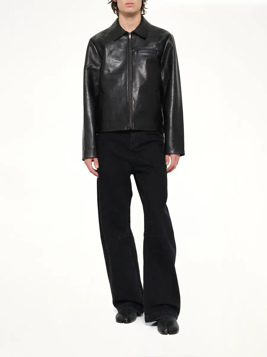 Entire Studios Cowhide Jacket in Black Leather | Thumbnail 4 Entire Studios Cowhide Jacket in Black Leather | Thumbnail 4