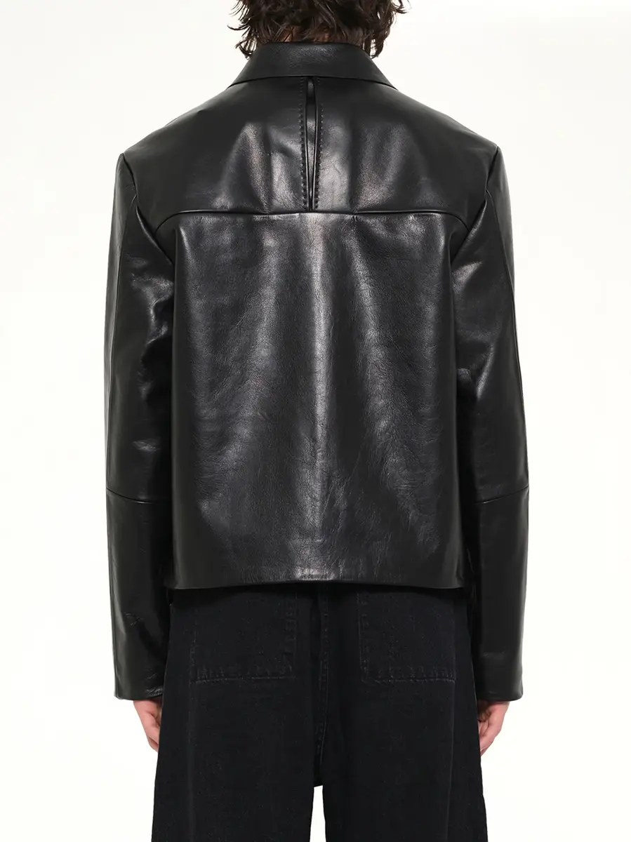 Entire Studios Cowhide Jacket in Black Leather | Thumbnail 5 Entire Studios Cowhide Jacket in Black Leather | Thumbnail 5