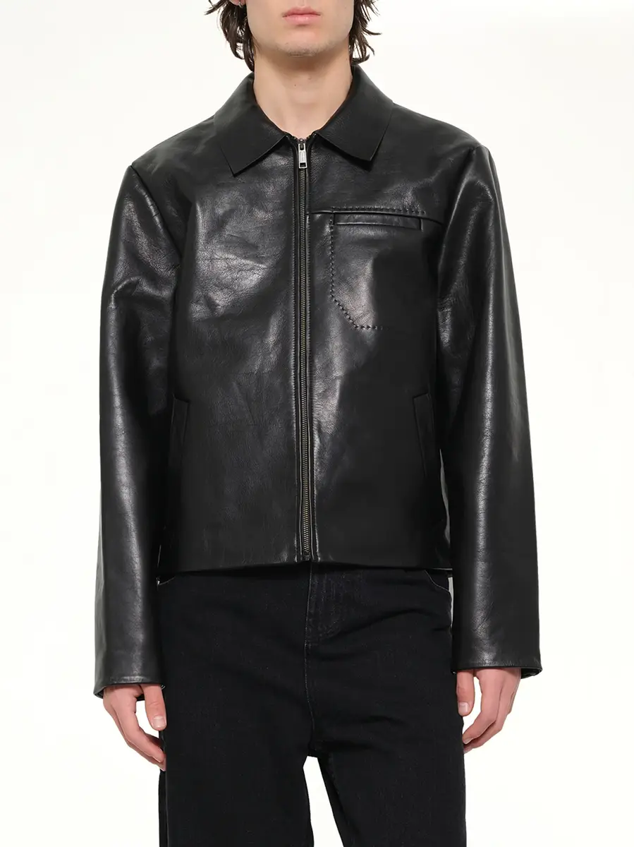 Entire Studios Cowhide Jacket in Black Leather | Thumbnail 6 Entire Studios Cowhide Jacket in Black Leather | Thumbnail 6