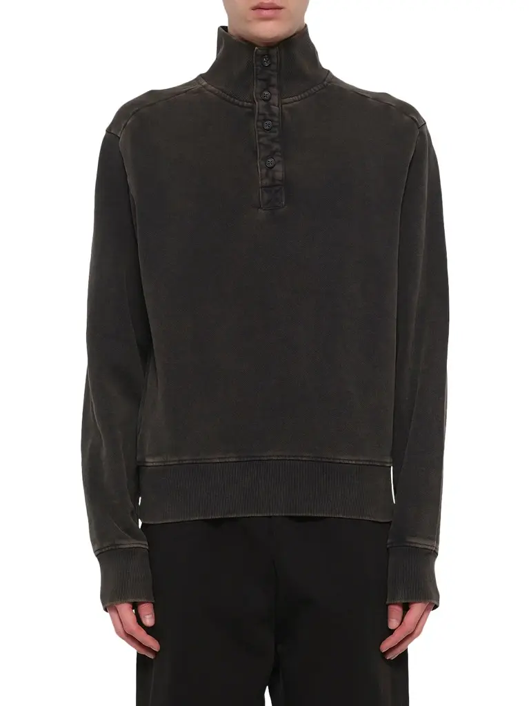 Entire Studios Port Pullover in Washed Black