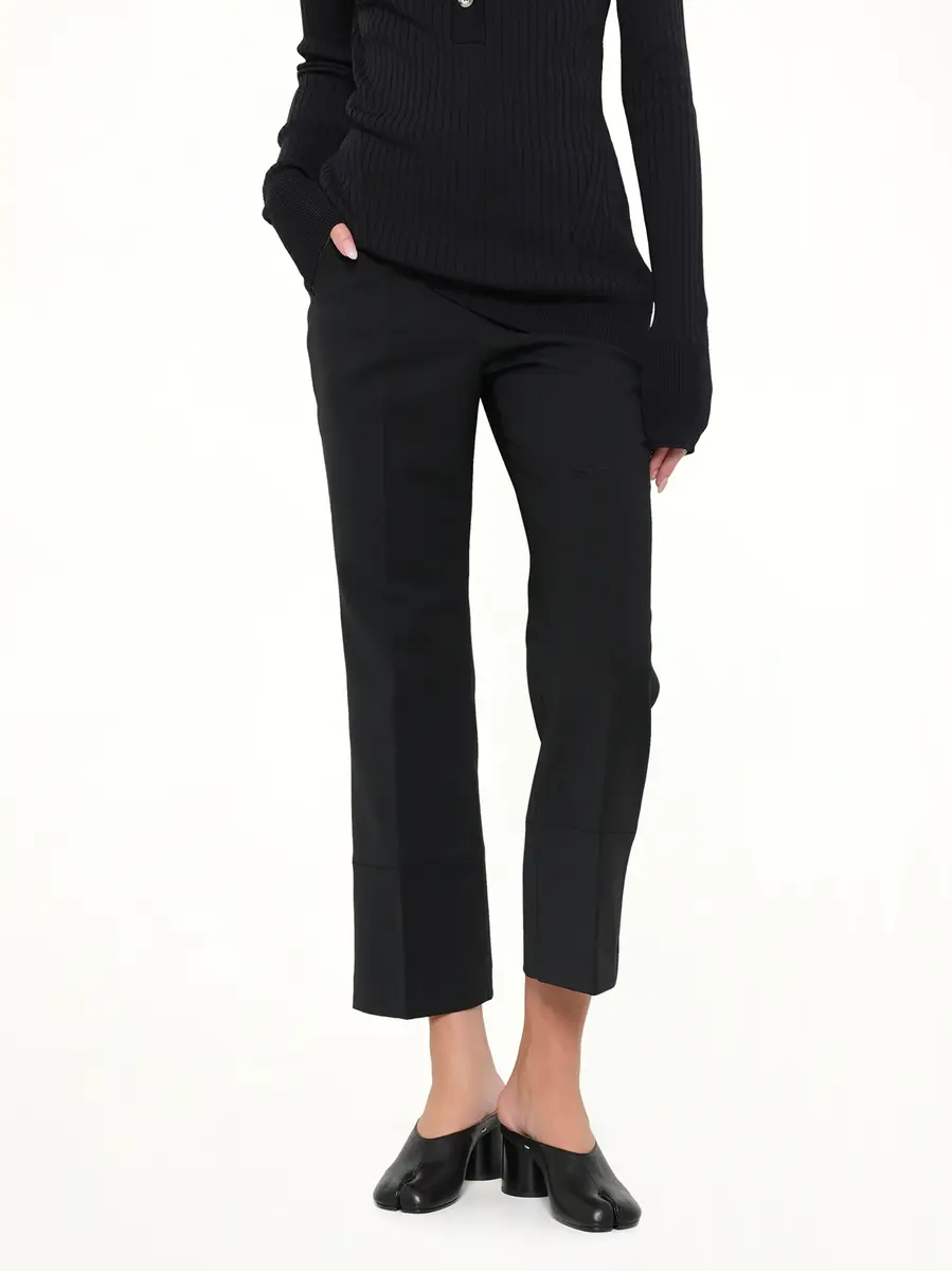 Entire Studios Step Hem Pants in Black Wool | Thumbnail 6 Entire Studios Step Hem Pants in Black Wool | Thumbnail 6