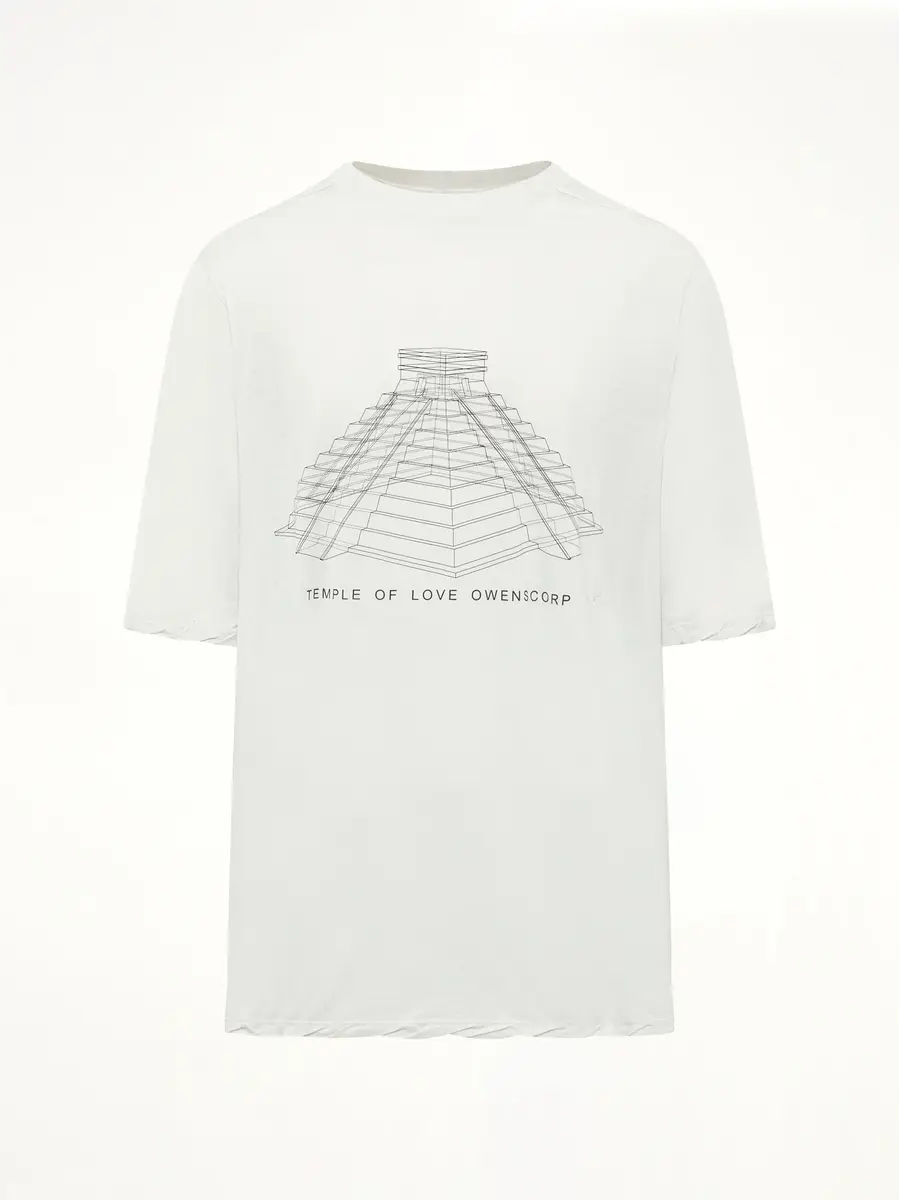 Rick Owens Jumbo SS T in Milk Wash/black | Thumbnail 2