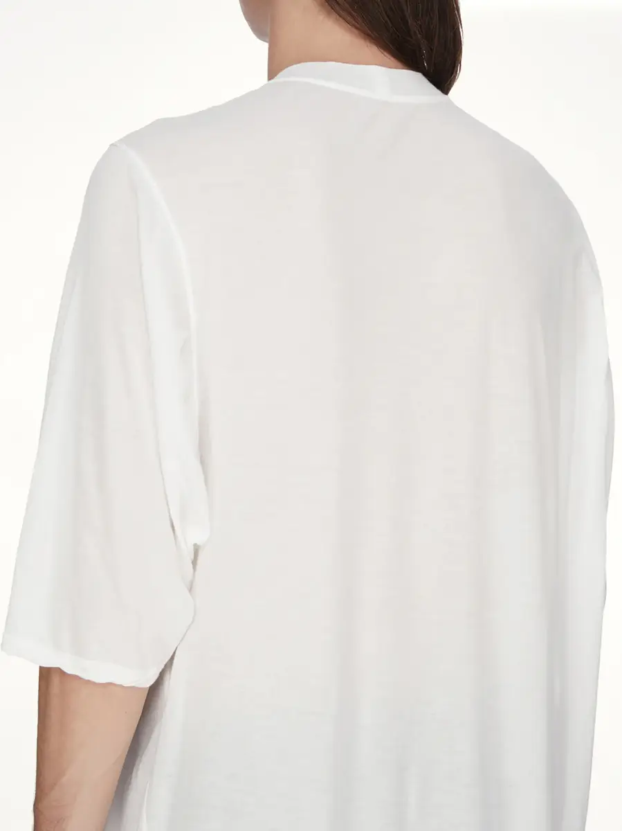 Rick Owens Jumbo SS T in Milk Wash/black | Thumbnail 5