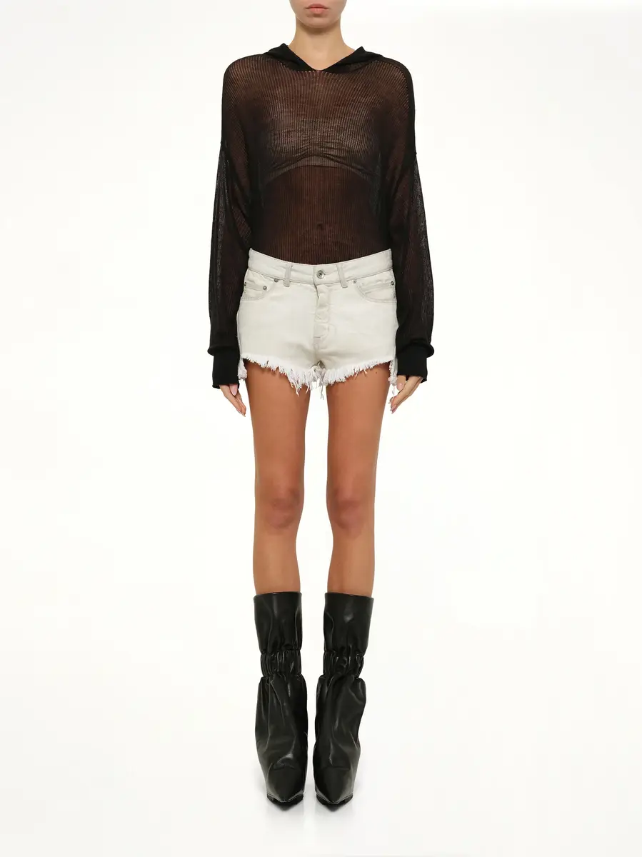 Rick Owens Bias Cutoffs in Milk Wash | Thumbnail 7 Rick Owens Bias Cutoffs in Milk Wash | Thumbnail 7