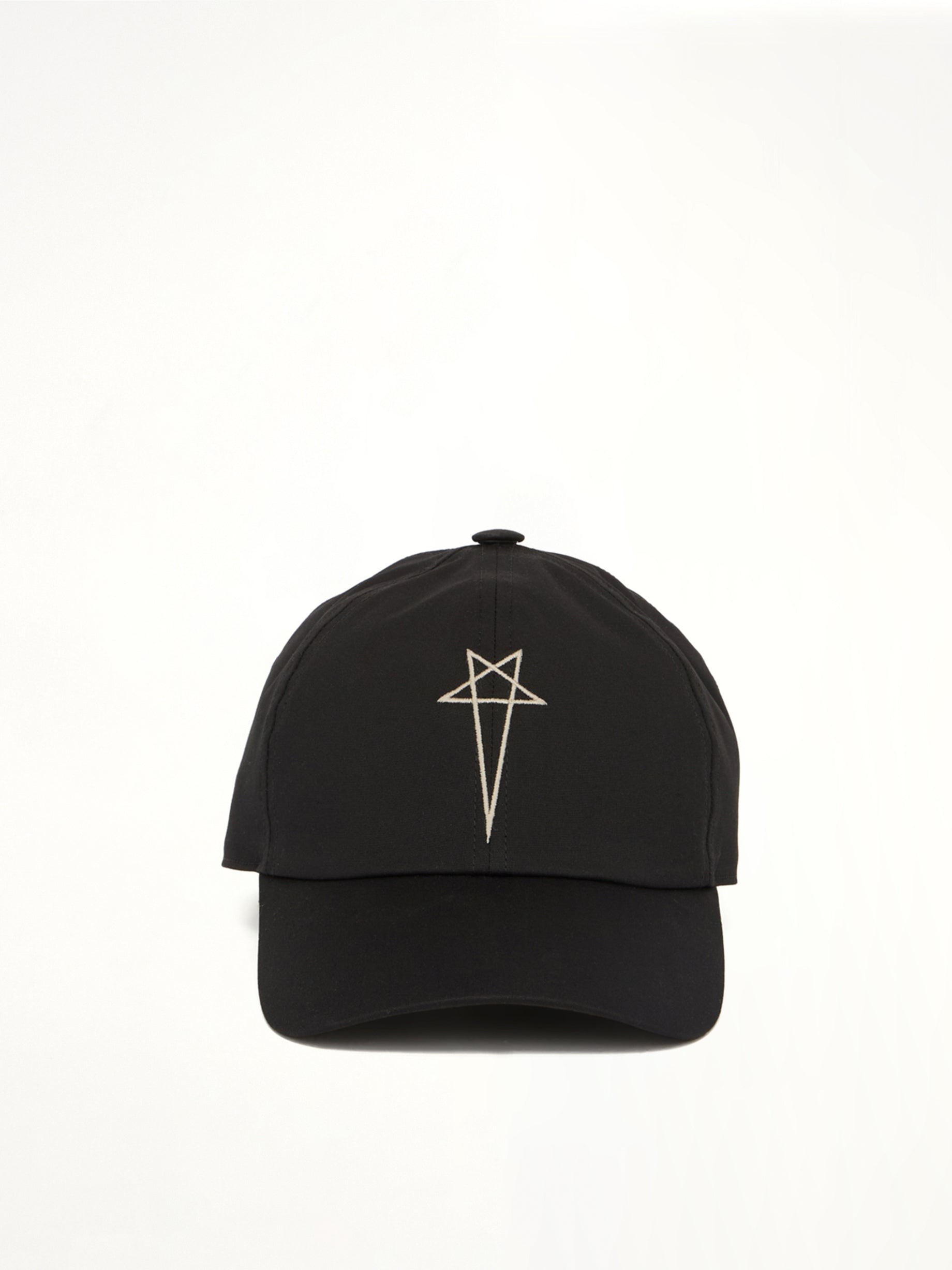 RICK OWENS DRKSHDW Pentagram Cap in Black/pearl
