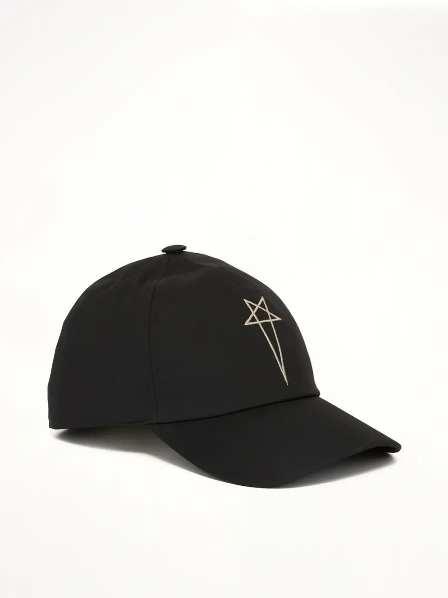 RICK OWENS DRKSHDW Pentagram Cap in Black/pearl | Thumbnail 2 RICK OWENS DRKSHDW Pentagram Cap in Black/pearl | Thumbnail 2