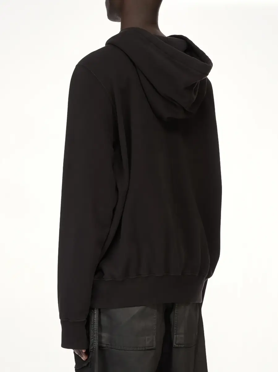 RICK OWENS DRKSHDW Statue Oversized Hoodie in Black/milk | Thumbnail 5