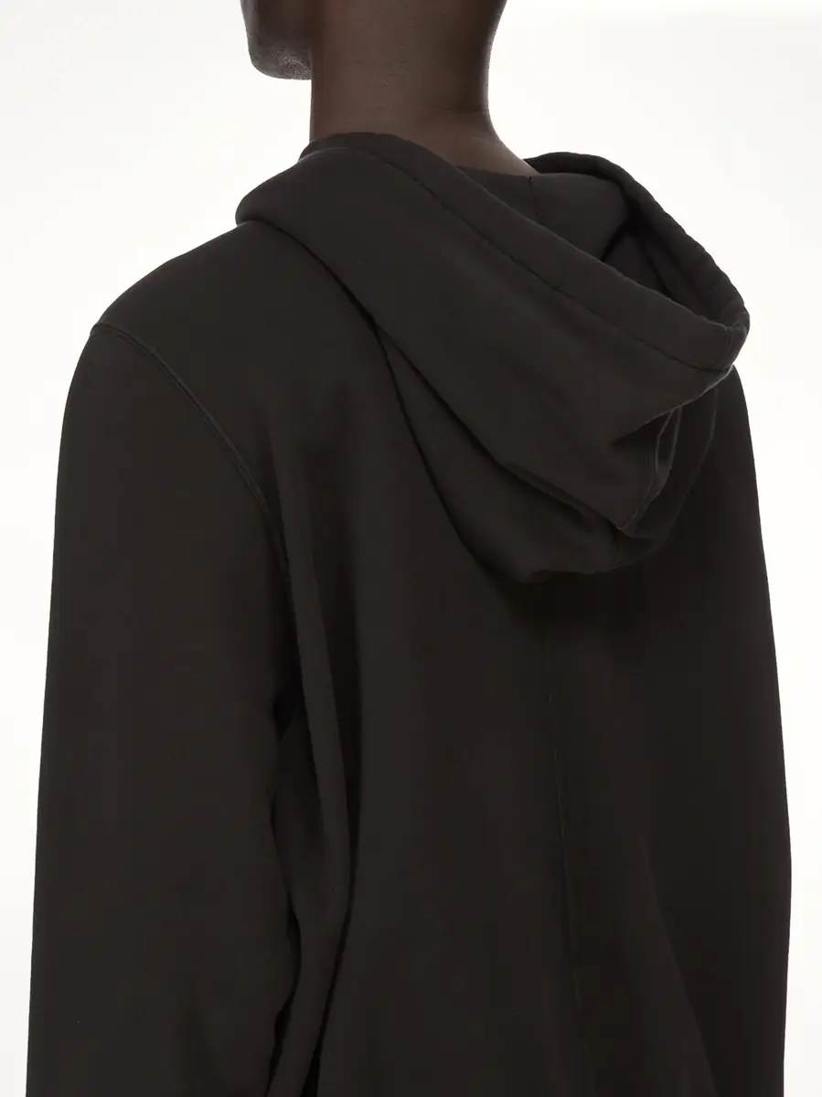 RICK OWENS DRKSHDW Statue Oversized Hoodie in Black/milk | Thumbnail 7