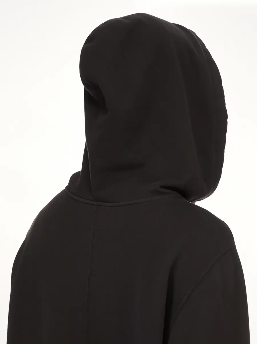 RICK OWENS DRKSHDW Statue Oversized Hoodie in Black/milk | Thumbnail 8