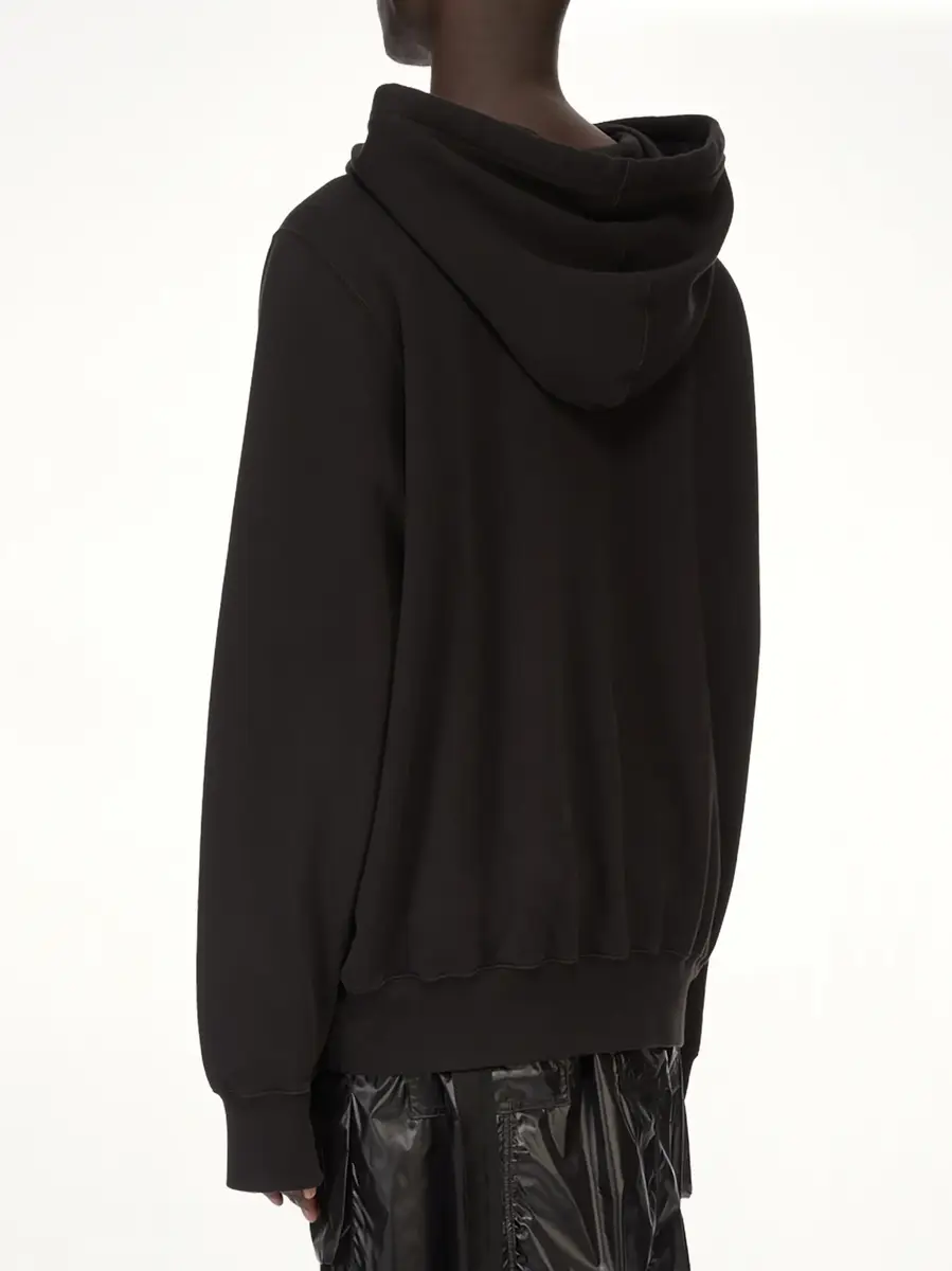 RICK OWENS DRKSHDW Urinal Oversized Hoodie in Black/milk | Thumbnail 4