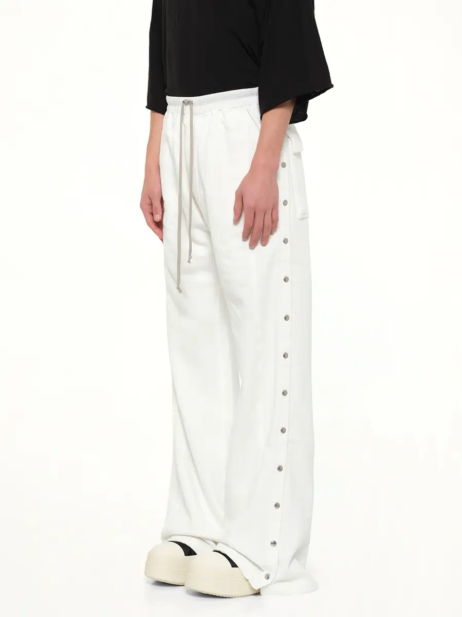RICK OWENS DRKSHDW Wide Pusher Pants in Milk Wash | Thumbnail 3 RICK OWENS DRKSHDW Wide Pusher Pants in Milk Wash | Thumbnail 3