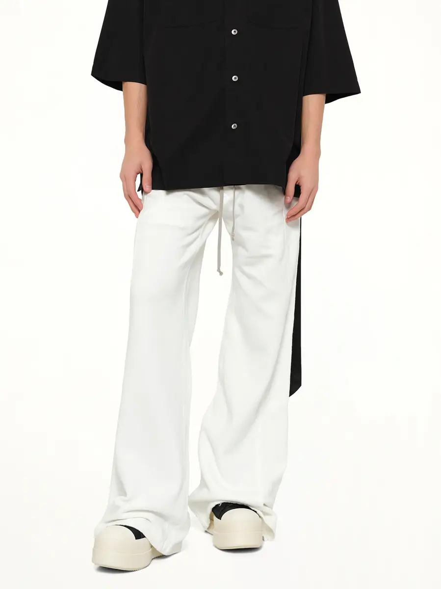 RICK OWENS DRKSHDW Wide Pusher Pants in Milk Wash | Thumbnail 6 RICK OWENS DRKSHDW Wide Pusher Pants in Milk Wash | Thumbnail 6