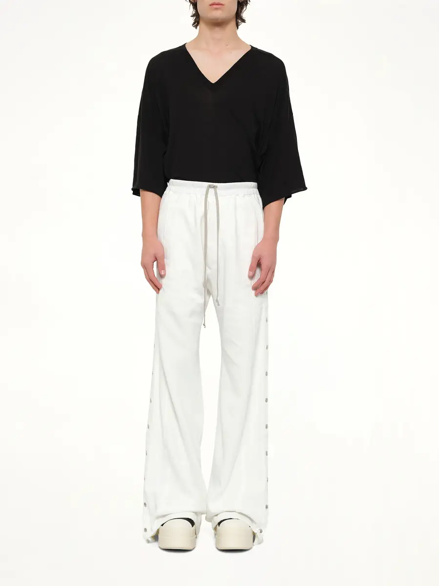 RICK OWENS DRKSHDW Wide Pusher Pants in Milk Wash | Thumbnail 7 RICK OWENS DRKSHDW Wide Pusher Pants in Milk Wash | Thumbnail 7
