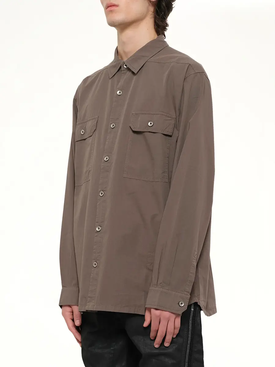 RICK OWENS DRKSHDW Jumbo Outershirt in Dust | Thumbnail 3