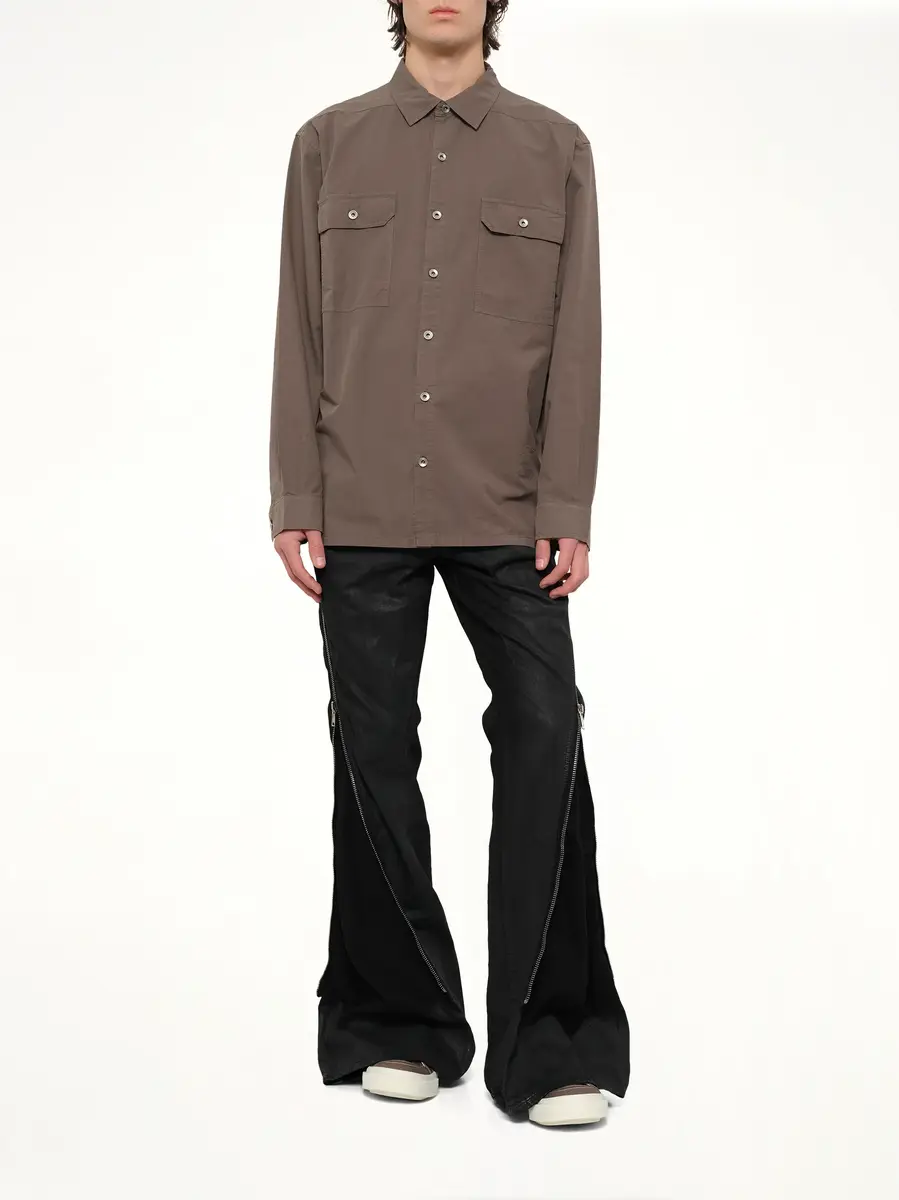 RICK OWENS DRKSHDW Jumbo Outershirt in Dust | Thumbnail 4