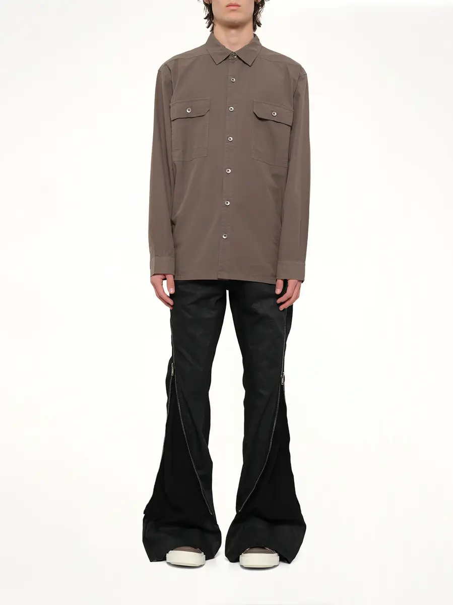 RICK OWENS DRKSHDW Jumbo Outershirt in Dust | Thumbnail 7