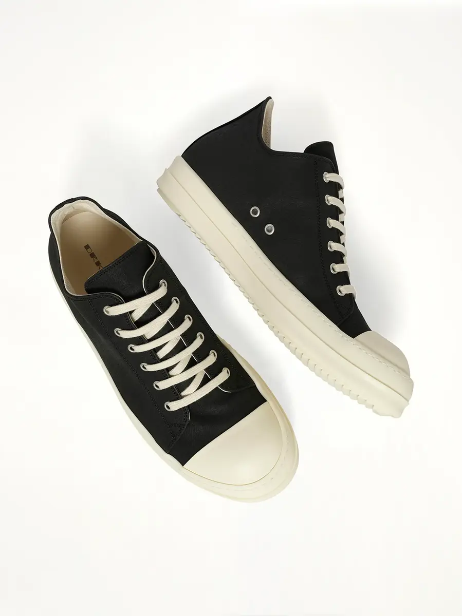 RICK OWENS DRKSHDW Low Sneaks in Black/milk | Thumbnail 4