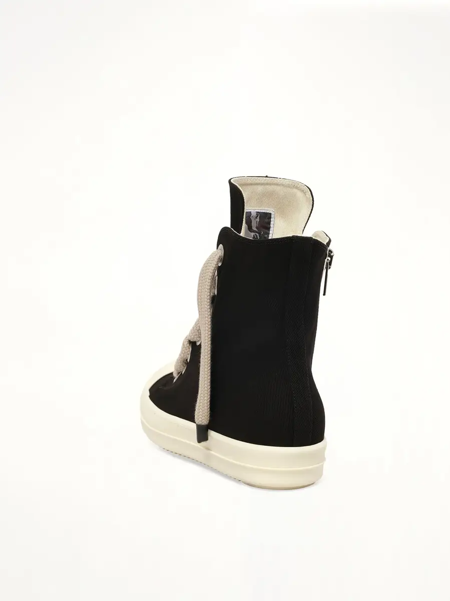 RICK OWENS DRKSHDW Jumbolace Sneaks in Black/milk | Thumbnail 3