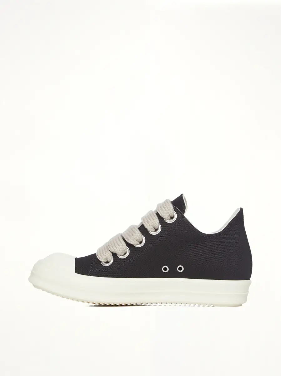RICK OWENS DRKSHDW Jumbolace Low Sneaks in Black/milk | Thumbnail 3