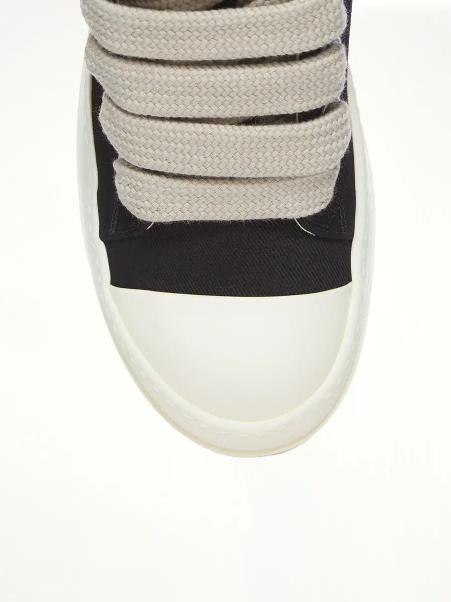 RICK OWENS DRKSHDW Jumbolace Low Sneaks in Black/milk | Thumbnail 5