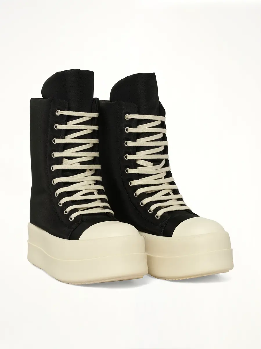 RICK OWENS DRKSHDW Mega Bumper Jumbo Sneaks in Black/milk | Thumbnail 2 RICK OWENS DRKSHDW Mega Bumper Jumbo Sneaks in Black/milk | Thumbnail 2