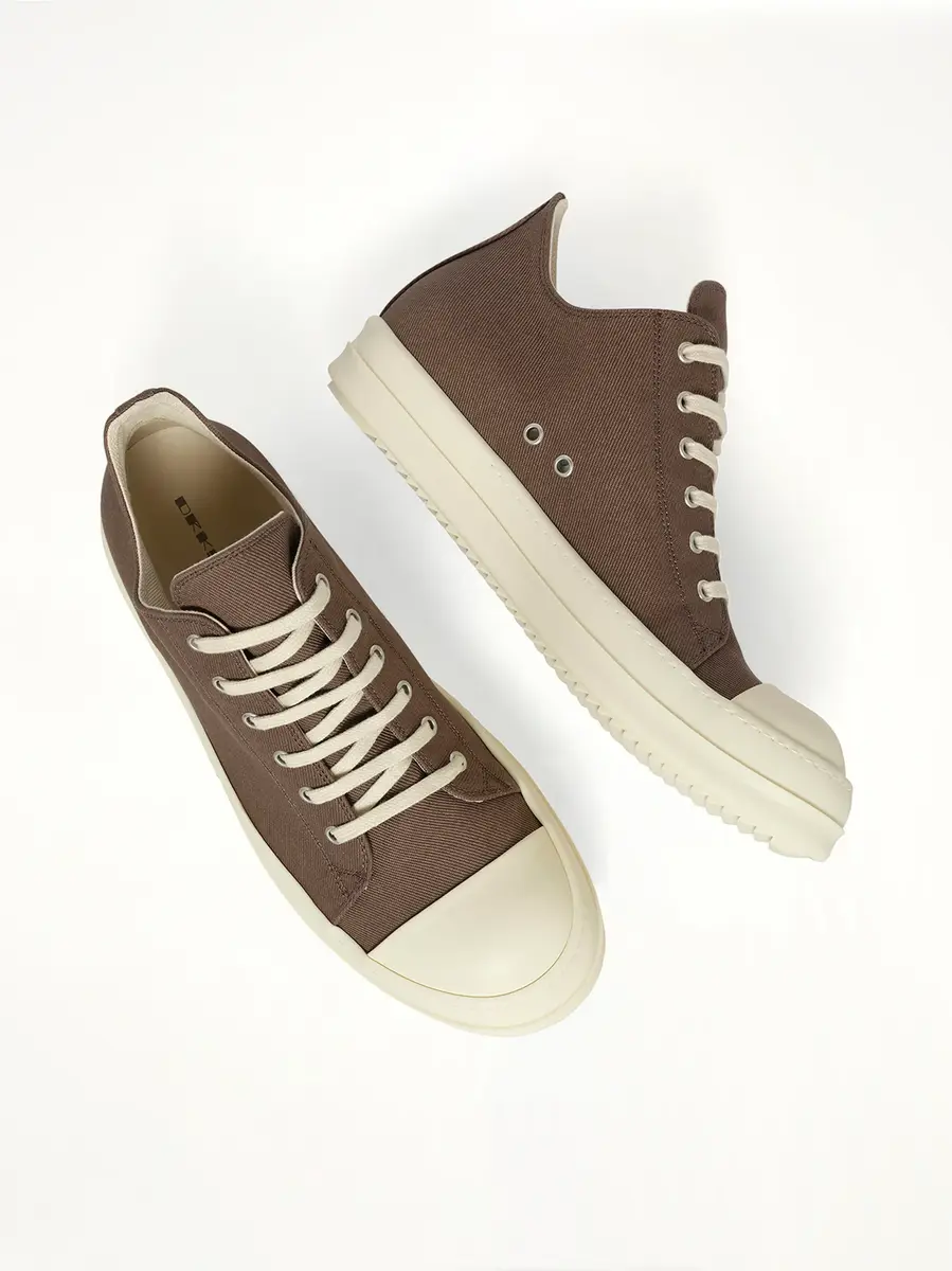 RICK OWENS DRKSHDW Low Sneaks in Dust/milk | Thumbnail 4