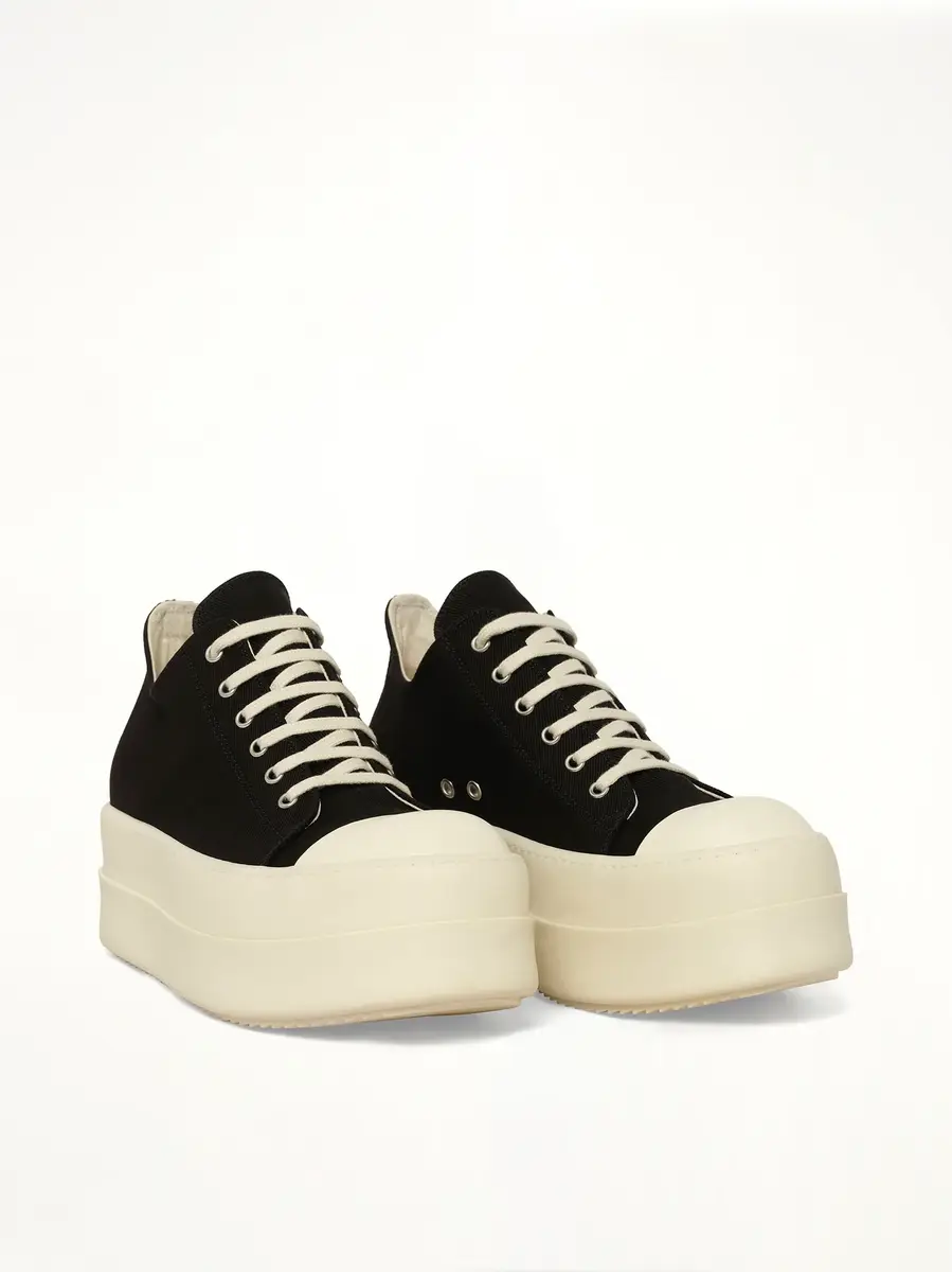 RICK OWENS DRKSHDW Mega Bumper Low Sneaks in Black/milk | Thumbnail 2 RICK OWENS DRKSHDW Mega Bumper Low Sneaks in Black/milk | Thumbnail 2