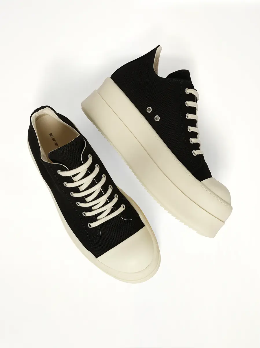 RICK OWENS DRKSHDW Mega Bumper Low Sneaks in Black/milk | Thumbnail 4 RICK OWENS DRKSHDW Mega Bumper Low Sneaks in Black/milk | Thumbnail 4