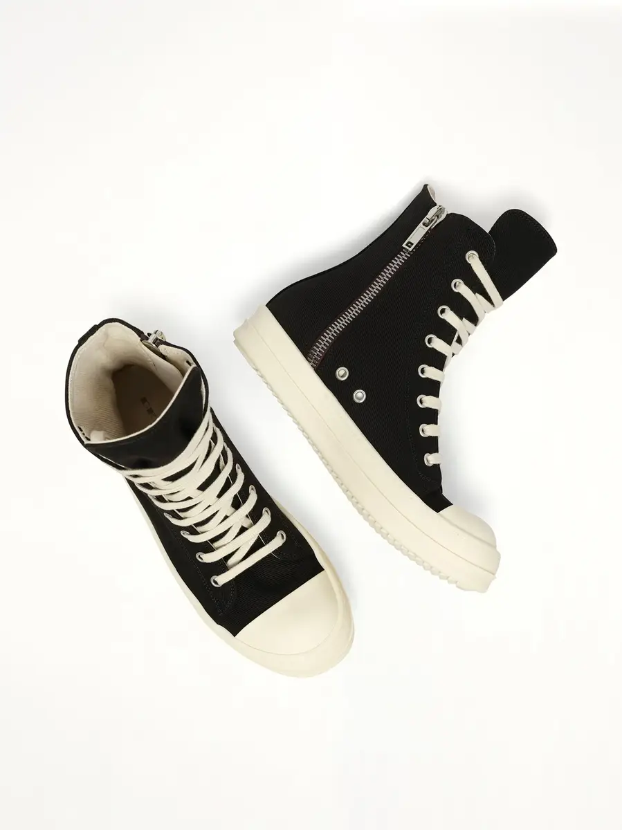 RICK OWENS DRKSHDW Sneaks in Black/milk | Thumbnail 4