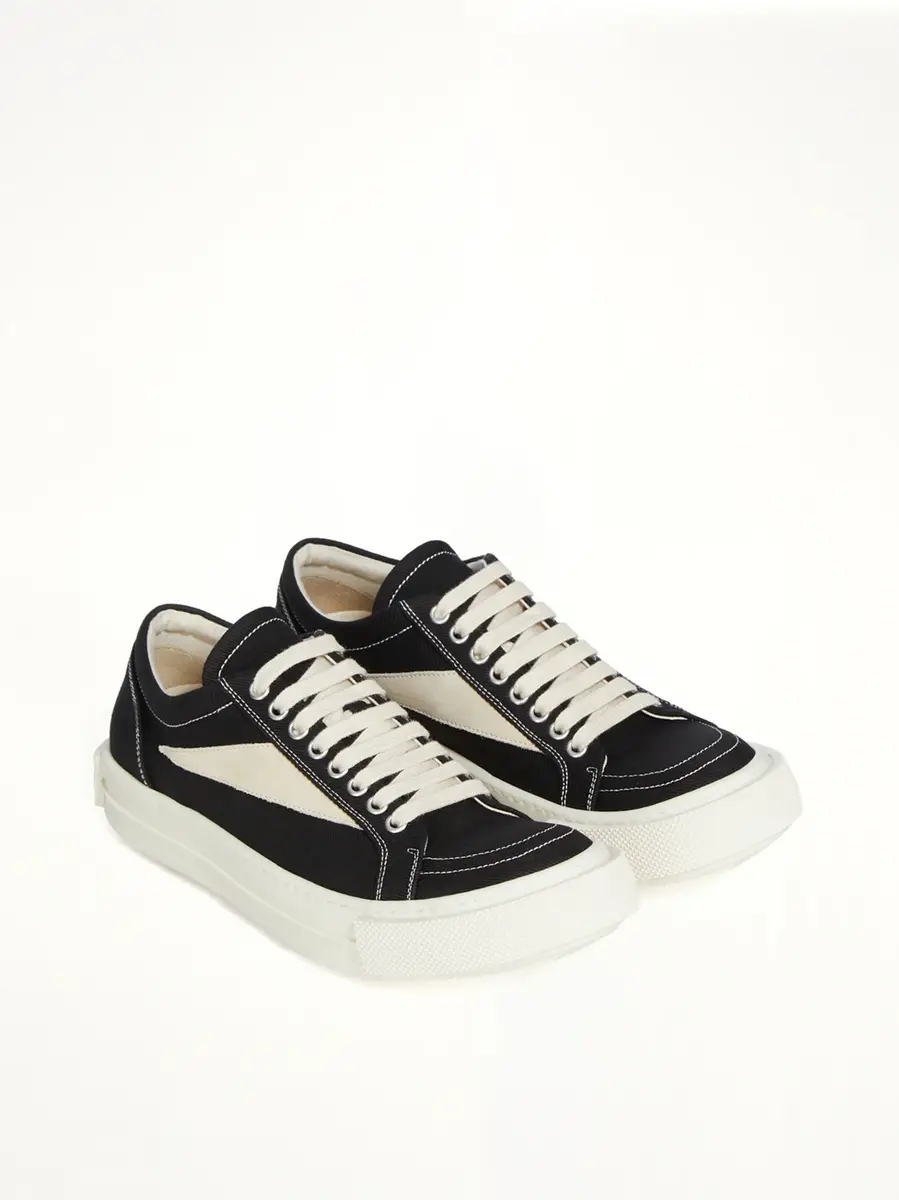 RICK OWENS DRKSHDW Vintage Sneaks in Black/milk | Thumbnail 2 RICK OWENS DRKSHDW Vintage Sneaks in Black/milk | Thumbnail 2