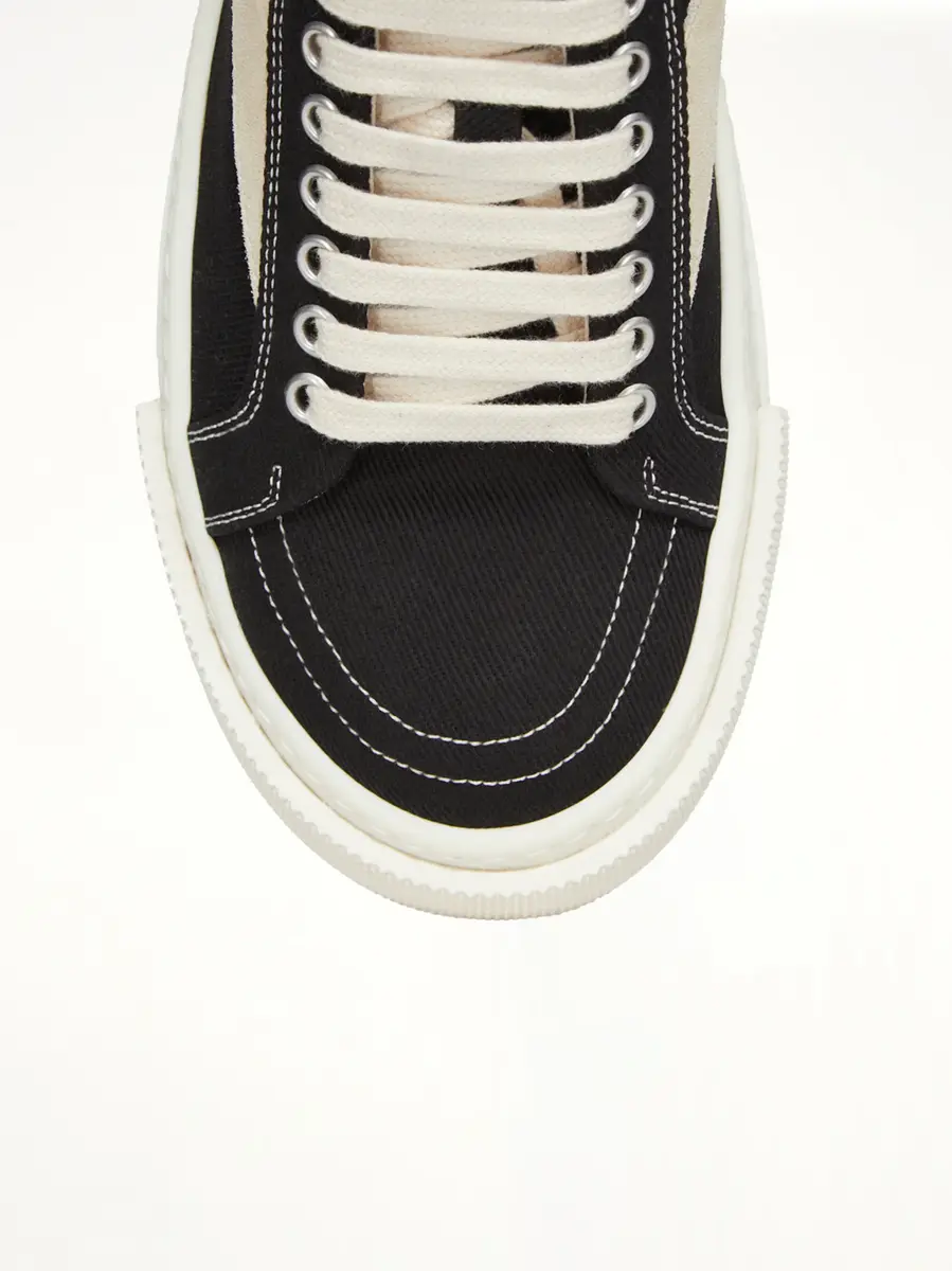 RICK OWENS DRKSHDW Vintage Sneaks in Black/milk | Thumbnail 5 RICK OWENS DRKSHDW Vintage Sneaks in Black/milk | Thumbnail 5