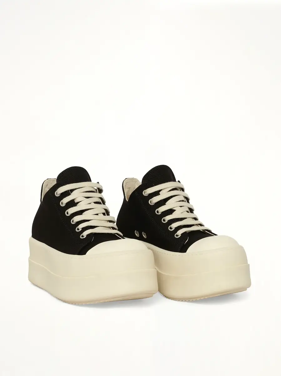 RICK OWENS DRKSHDW Mega Bumper Low Sneaks in Black/milk | Thumbnail 2 RICK OWENS DRKSHDW Mega Bumper Low Sneaks in Black/milk | Thumbnail 2
